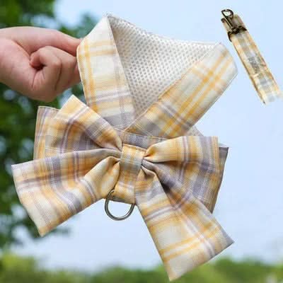 GRACEBOW – Adjustable Dog Harness with Elegant Bow for Stylish Walks