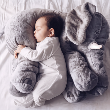 Cojín de peluche elefante – súper suave y cómodo para bebés y niños