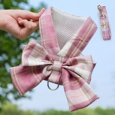 GRACEBOW – Adjustable Dog Harness with Elegant Bow for Stylish Walks