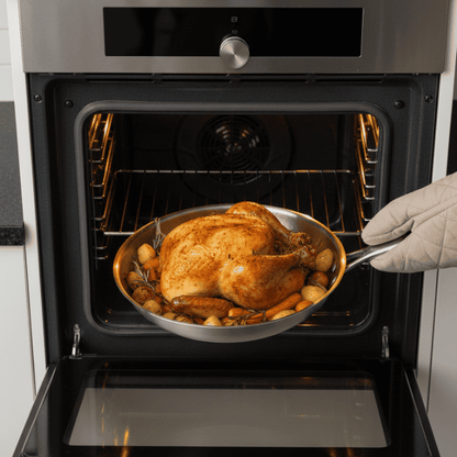 TitanForge Premium Pan 2.0 - Scratch-Resistant Titanium Pan Without Coating for Perfect Frying Results