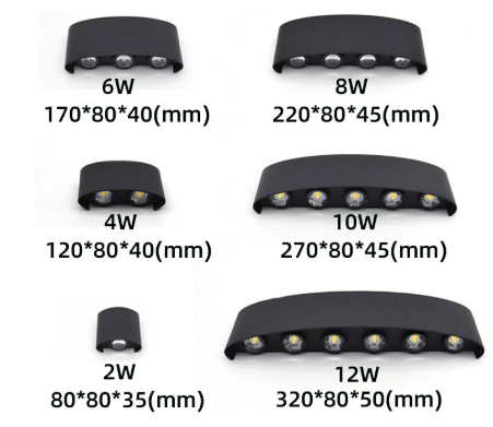 Waterproof LED outdoor wall light - Elegant & energy-efficient outdoor lighting made of aluminium