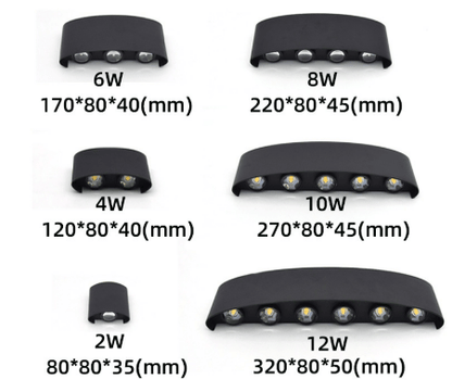 Waterproof LED outdoor wall light - Elegant & energy-efficient outdoor lighting made of aluminium