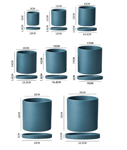 PLANTIVA – Elegant flowerpot made of ceramic with saucer