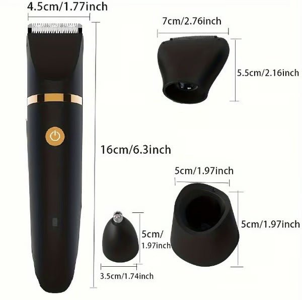 SHAVTRIQ – 3-in-1 Waterproof Body & Intimate Razor for Men