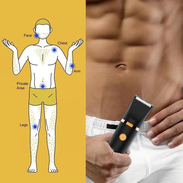 SHAVTRIQ – 3-in-1 Waterproof Body & Intimate Razor for Men