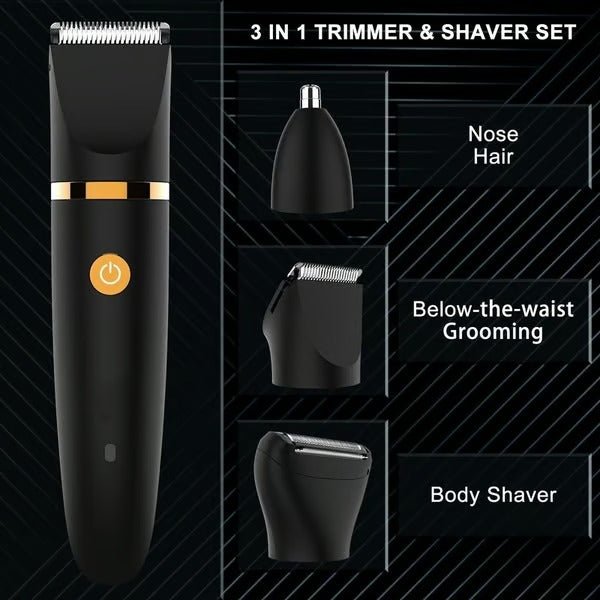 SHAVTRIQ – 3-in-1 Waterproof Body & Intimate Razor for Men