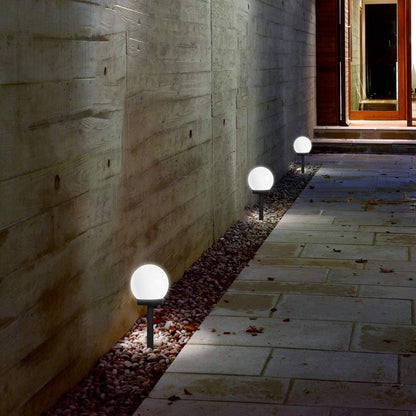 Round LED solar garden light - Energy-efficient and stylish garden lighting with automatic light control