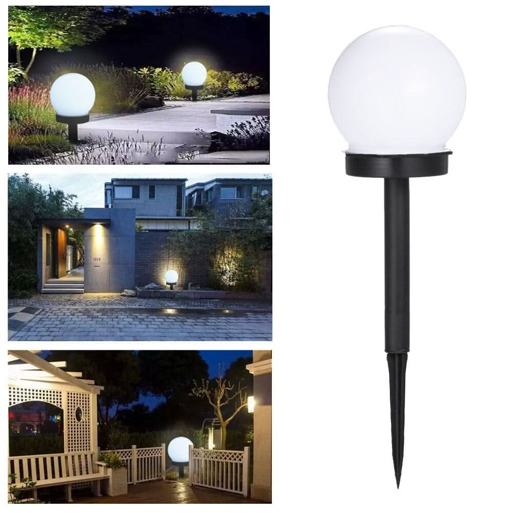 Round LED solar garden light - Energy-efficient and stylish garden lighting with automatic light control