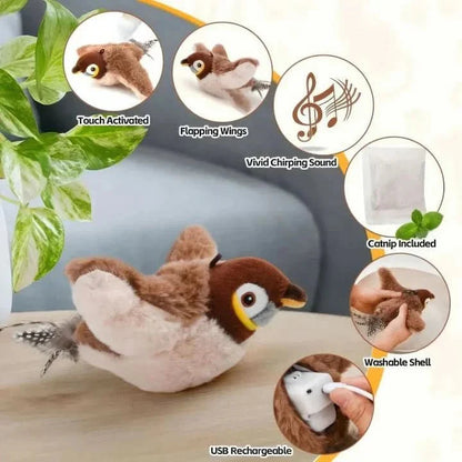 WhiskerFun plush toy - energy-saving, safe & perfect for active cats