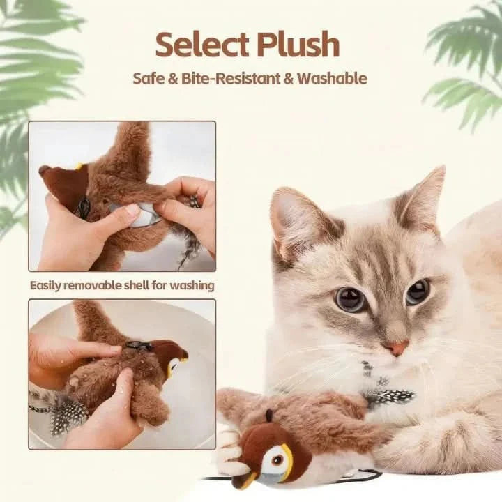 WhiskerFun plush toy - energy-saving, safe & perfect for active cats