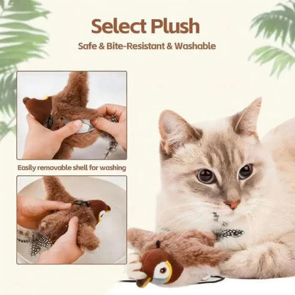WhiskerFun plush toy - energy-saving, safe & perfect for active cats