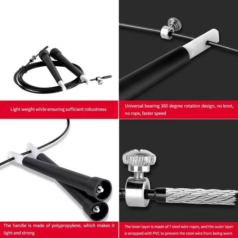 Flexijump - Professional skipping rope with adjustable length & ergonomic handles
