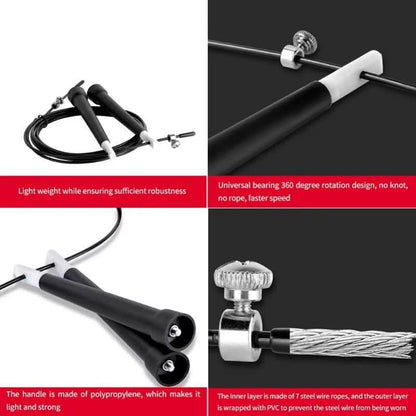 Flexijump - Professional skipping rope with adjustable length & ergonomic handles