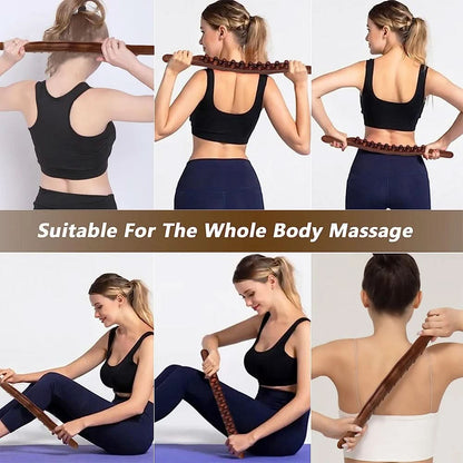 WoodEase Pro - Gua Sha massage stick for targeted muscle relaxation and improved blood circulation