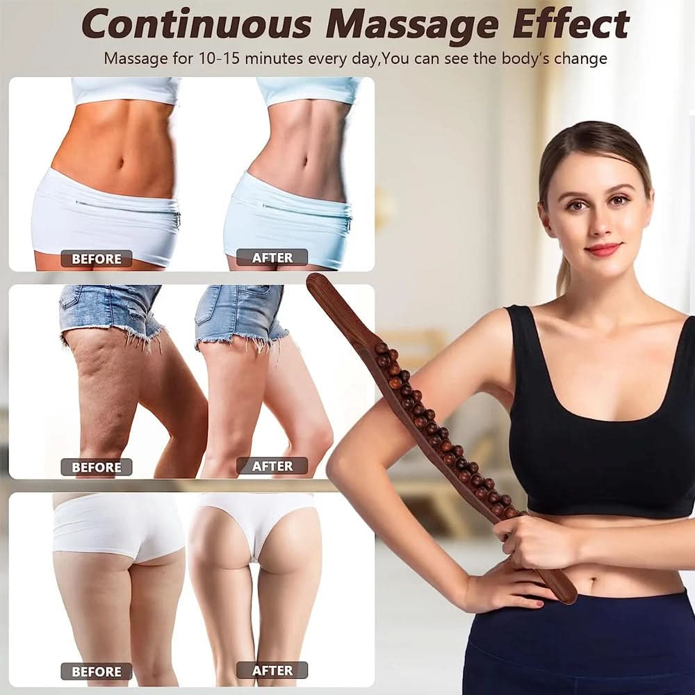 WoodEase Pro - Gua Sha massage stick for targeted muscle relaxation and improved blood circulation