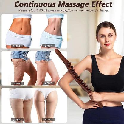 WoodEase Pro - Gua Sha massage stick for targeted muscle relaxation and improved blood circulation