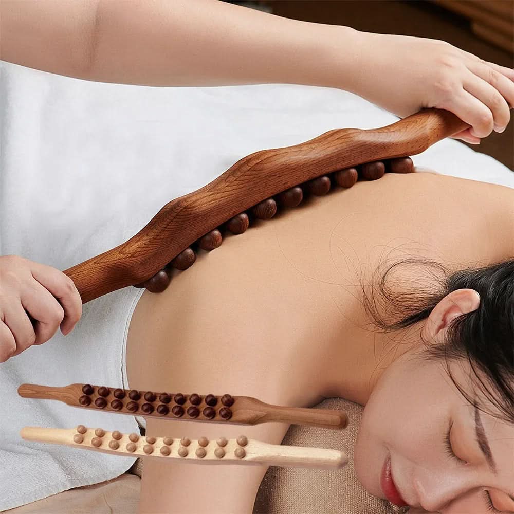 WoodEase Pro - Gua Sha massage stick for targeted muscle relaxation and improved blood circulation