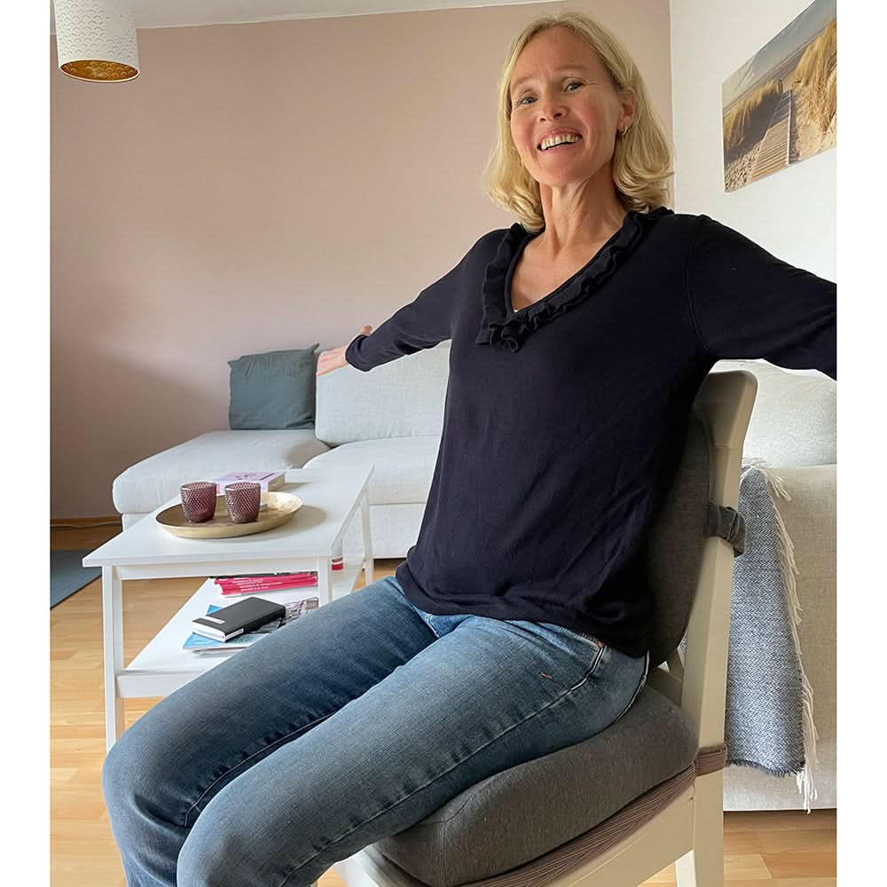 Ergoflex - Orthopaedic seat cushion for healthy back & coccyx relief | Perfect for office, car & home