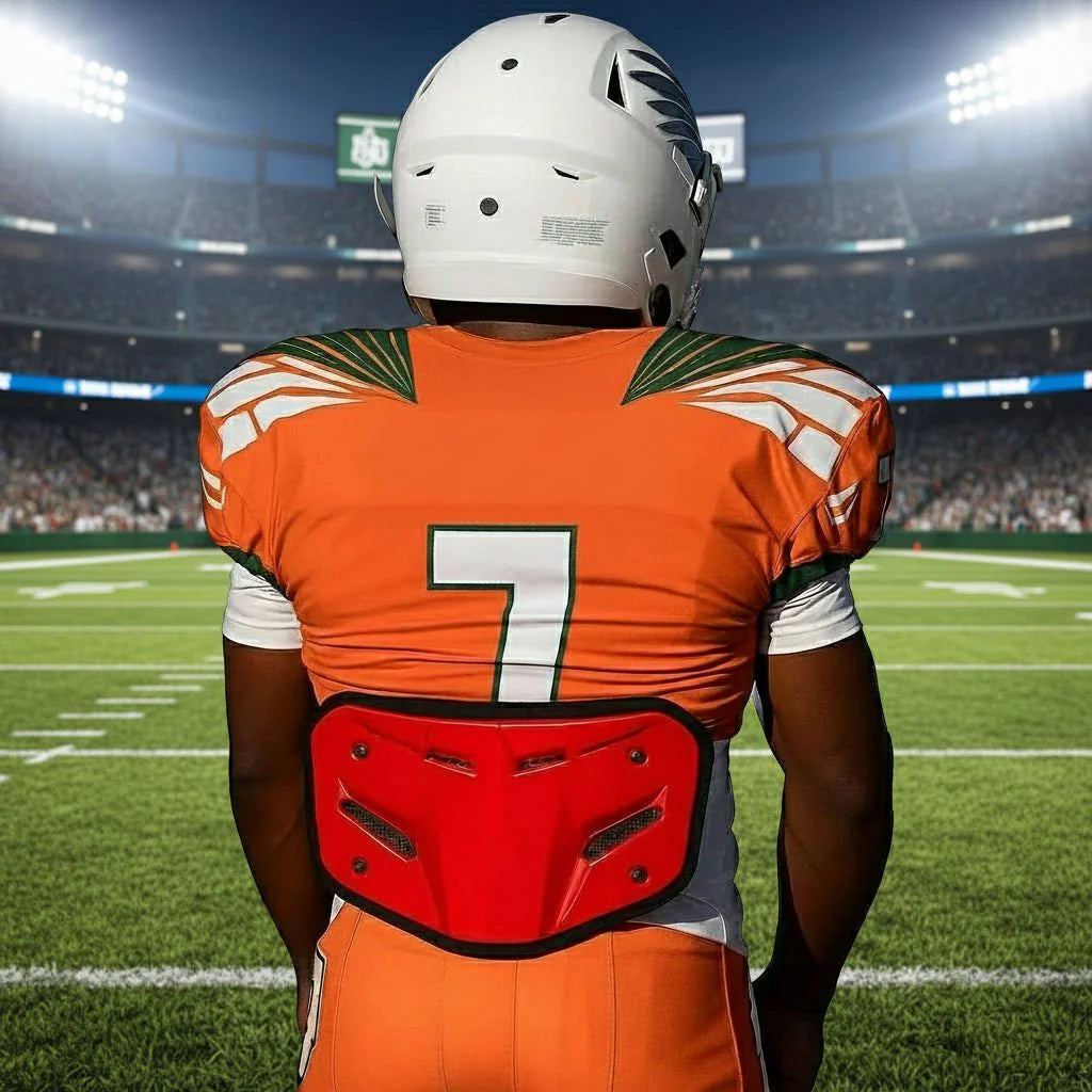 GRIDGUARD – American Football back protection plate for adults with shock absorption & ventilation system