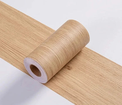 WoodLuxe Design Strip | PVC Wood Look Baseboard | Self-adhesive & Waterproof | Elegant Wall & Floor Decoration