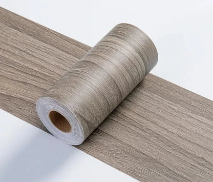 WoodLuxe Design Strip | PVC Wood Look Baseboard | Self-adhesive & Waterproof | Elegant Wall & Floor Decoration