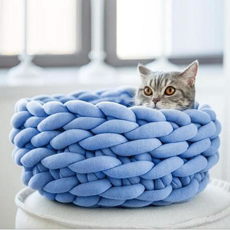 WOOLLYNEST - Soft woollen basket for pets with high edge support